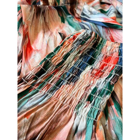 Misa Esmee Eden Floral Tiered Long Sleeve Maxi Dress Size: Small - Picture 7 of 9